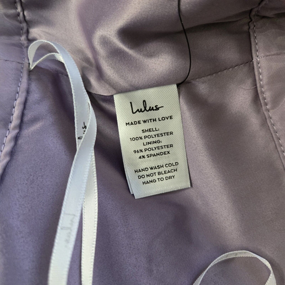 Lulus Lavender Two Piece Prom Dress Small NWT Organza Maxi Formal Event Skirt - Picture 4 of 8